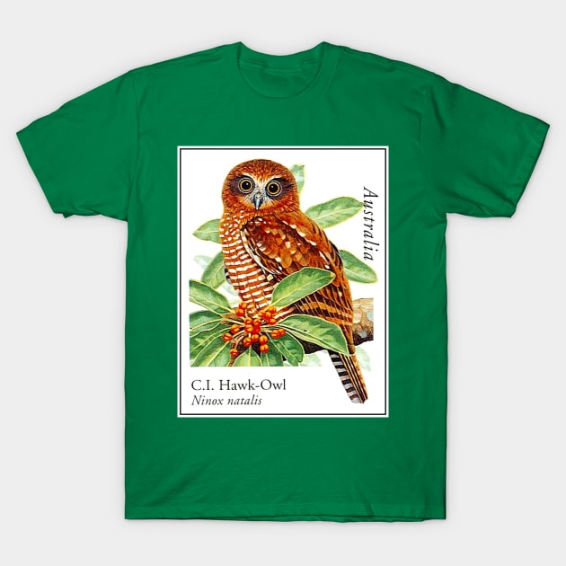 AUSTRALIA : C. I. Hawk-Owl Travel Advertising Print T-Shirt by posterbobs